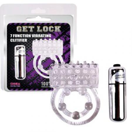 Vòng đeo dương vật Get Lock có gai rung 7 tần số tăng khoái cảm